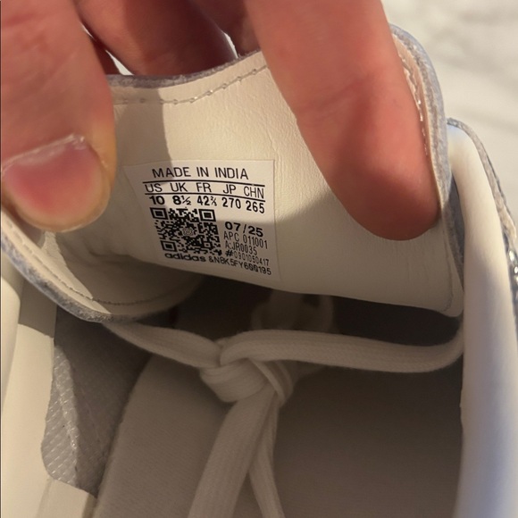 Adidas Samba Metallic Silver and White Sneakers - Picture 4 of 4